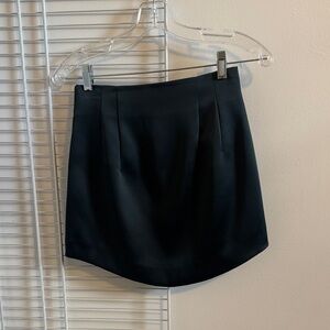 Zara Black Mini Skirt with Front Pleats